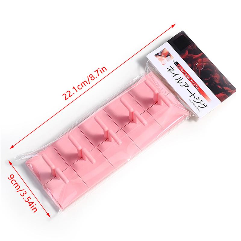 10Pcs/Set Nail Practice Display Stand Detachable Nail Training Holder Plastic False Nail Polish Color Display Shelves Base