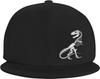 Dinosaurierskelett T Rex Grafikdruck Snapback-Hut Verstellbar Flacher Schirm Baseballkappe Outdoor für Erwachsene
