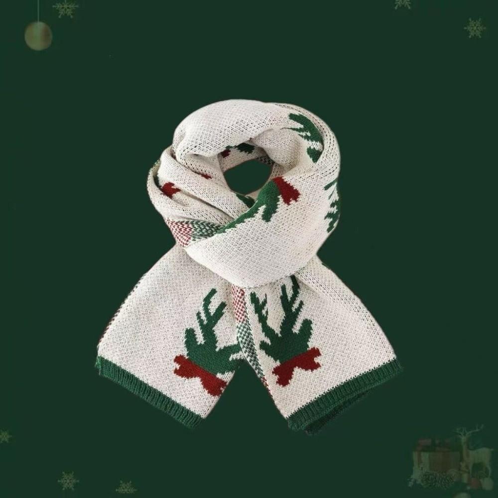 Windproof Neck Warmer Knitted Neckerchief New Knitted Scarf Christmas