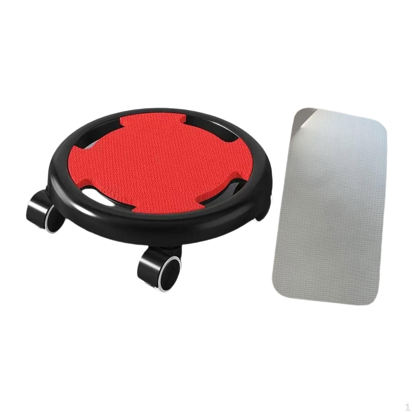 Abdominal Disc Wheel Roller Muscle Plate 4 Universal Wheels Exercise