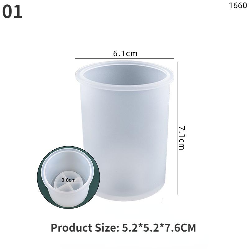 Cylindrical Candlestick Silicone Mold Diy Tea Light Candle Holder Clay Epoxy Resin Casting Molds Wedding Party Home Decoration