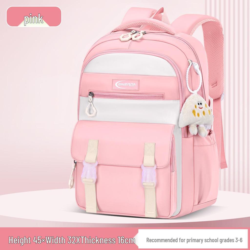 Large Capacity Lightweight Waterproof Backpack for Primary School Girls - Versatile and Breathable Design