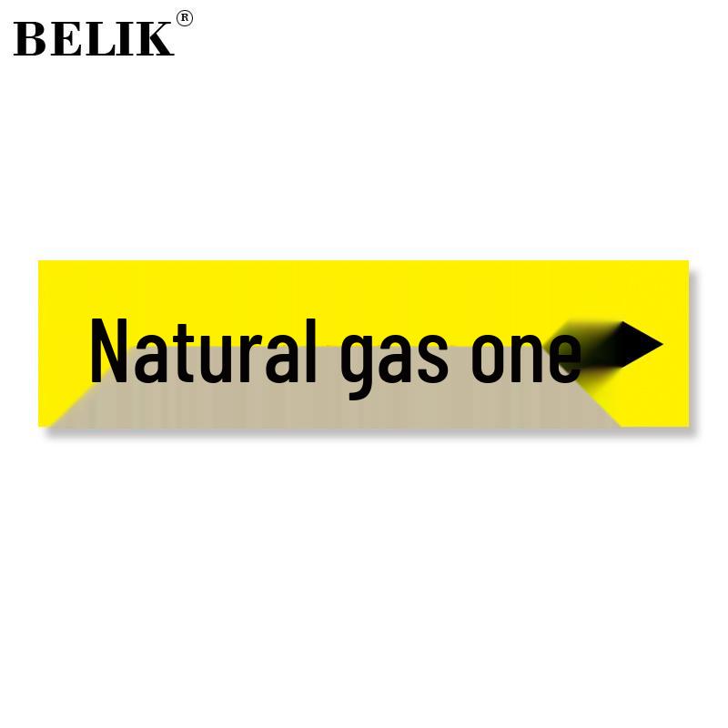 BELIK Reflective Natural Gas Pipeline Flow Arrow Labels 60x10cm