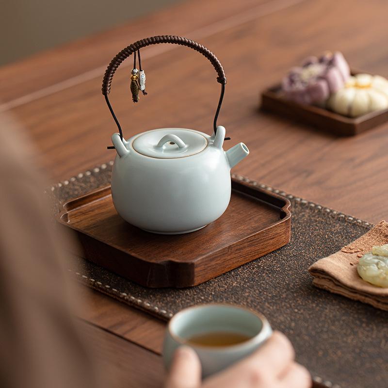 Ru Ugn Tianqing Lyftbalk Kanna Kung Fu Teset Keramik Liten Tekanna Tedrickning Hushåll Tevattenkittel Enkel Kanna Te Servis
