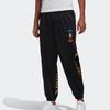 Adidas Originals Trefoil Gráfico Metálico Punho Calças de Treino de Tricô Respirável Masculino Parte Inferior Preto FS7325