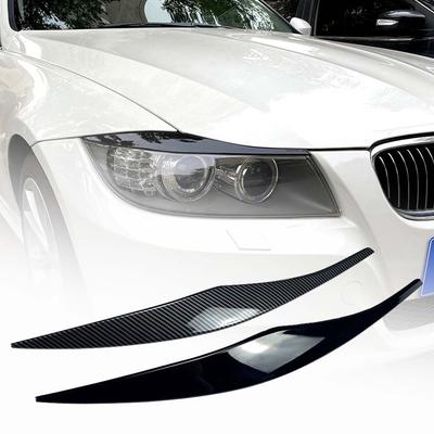 Glänzend Schwarze Auto Scheinwerfer Augenlid Abdeckung ABS Scheinwerfer Haube Aufkleber für BMW 3er E90 E91 2005-2012