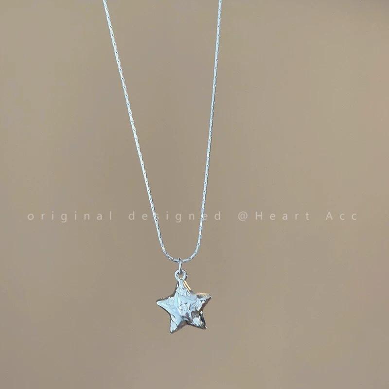Double-layered Stacked Star Pendant Necklace for Women, Light Luxury, Niche Style, Versatile and Suitable for All Occasions, Collar Chain