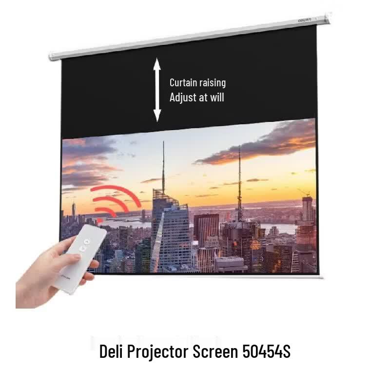 Deli 50454S 100-inch 16:9 Electric Projector Screen
