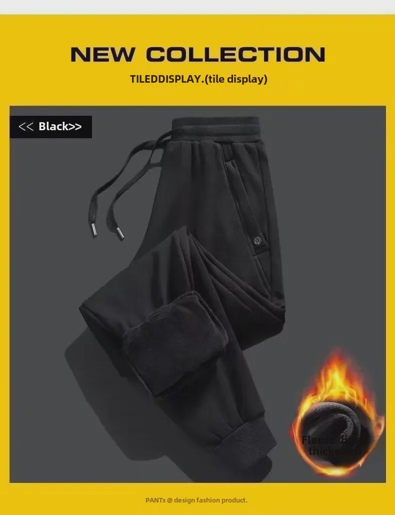 Men's Velvet Harem Pants - 2024 Autumn/Winter Thick Warm Loose Cuffed Style