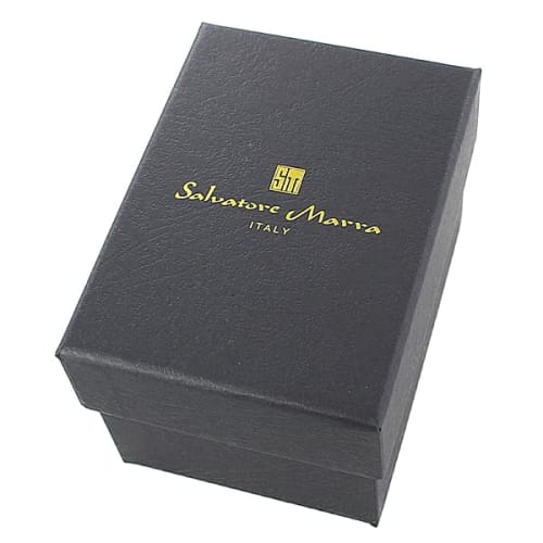 Salvatore Marra Men's and Women's Black and White Ceramic Bracelet Watch No. 3 with White and Blue Arabic Numerals