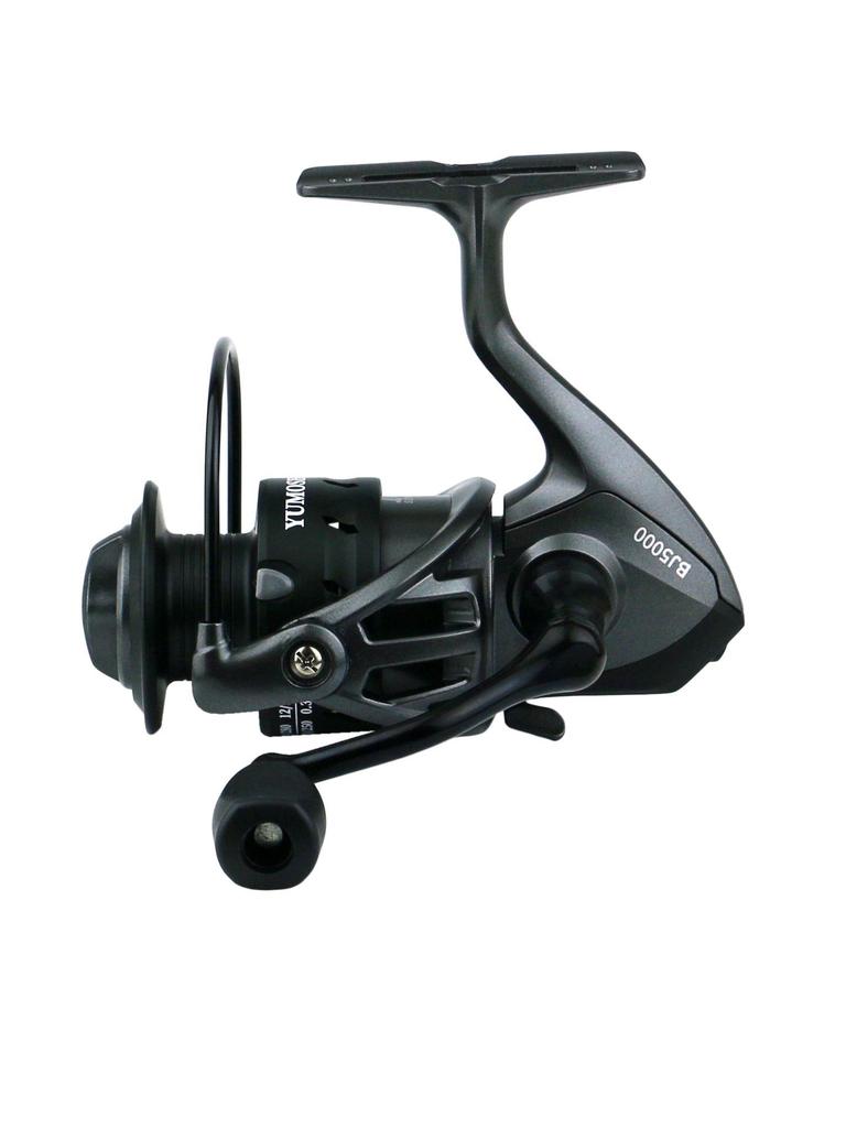 YUMOSHI Metal Spool Spinning Reel for Raft, Sea, Rock Fishing, and Lure Fishing with Metal Handle.