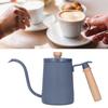 Coffee Pour Over Kettle 600ml Gooseneck Vent Hole Wooden Handle Food Grade Stainless Steel Ergonomic Gooseneck Kettle