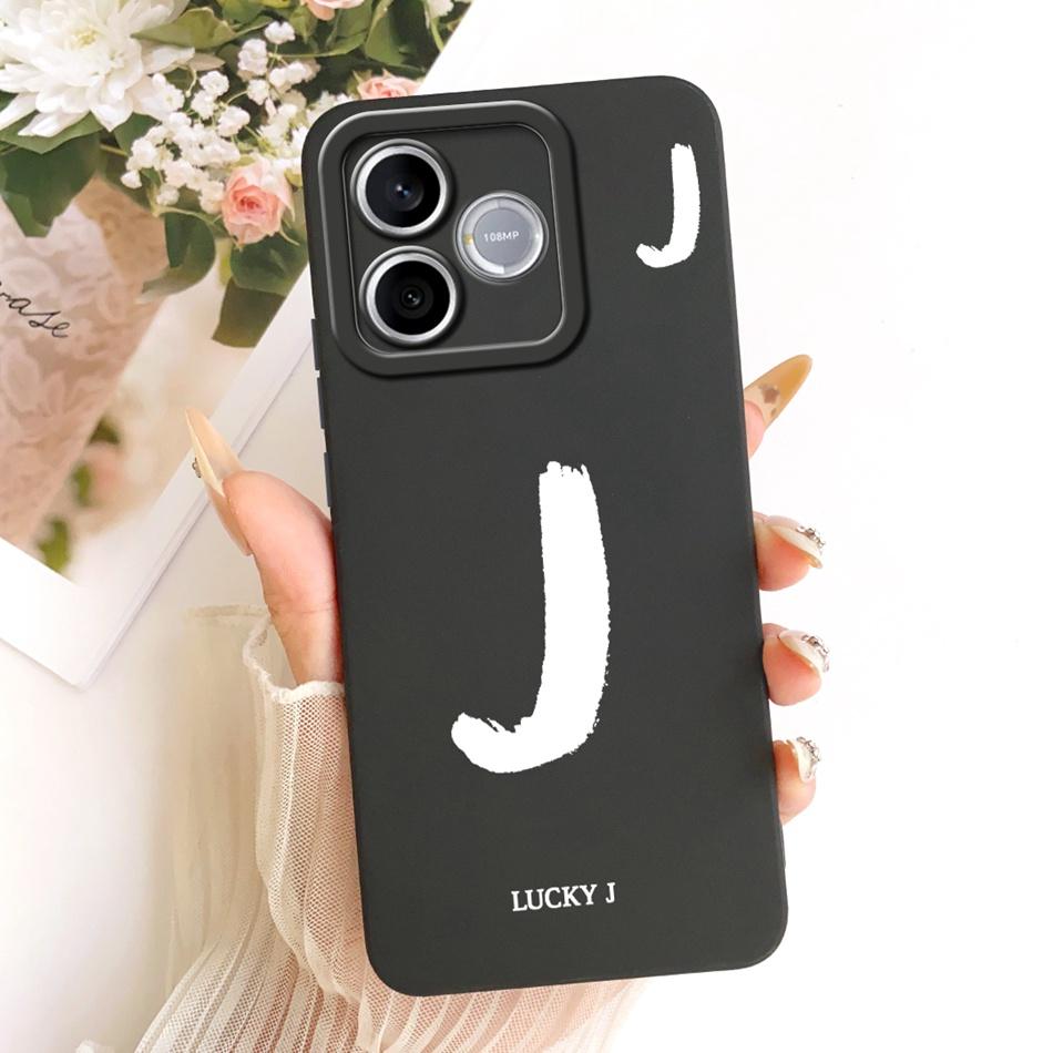 For Honor 600 Lite 5G Honor600 Lucky Initial Letter Phone Case For Honor 600 600Lite Soft Silicone Shockproof Cases Bumpers