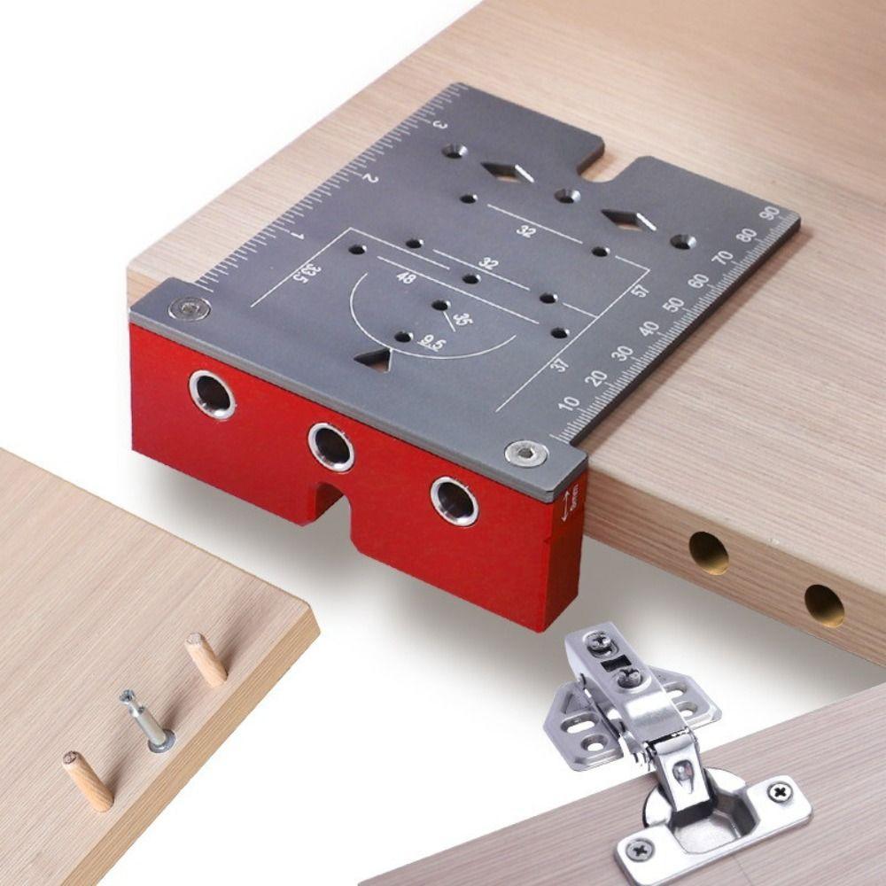 Aluminium Zinc Zinc Alloy Concealed Hinge Hole Template Perfect Hole Puncher Drill Guide Locator  Woodworking