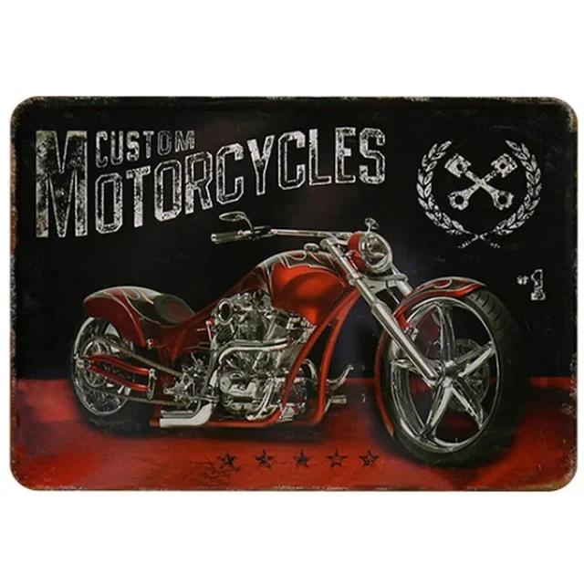 Vintage Triumph Norton Motorcycle Metal Tin Sign  Retro Iron Wall Poster for Bar Cafe Garage Home Decor  Metal Plaque Sheet