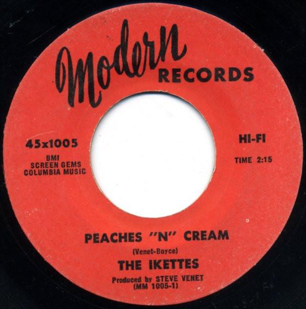 

7inch Record IKETTES - Peaches N Cream 45X1005 Modern Records 1965 US Soul/Funk Used