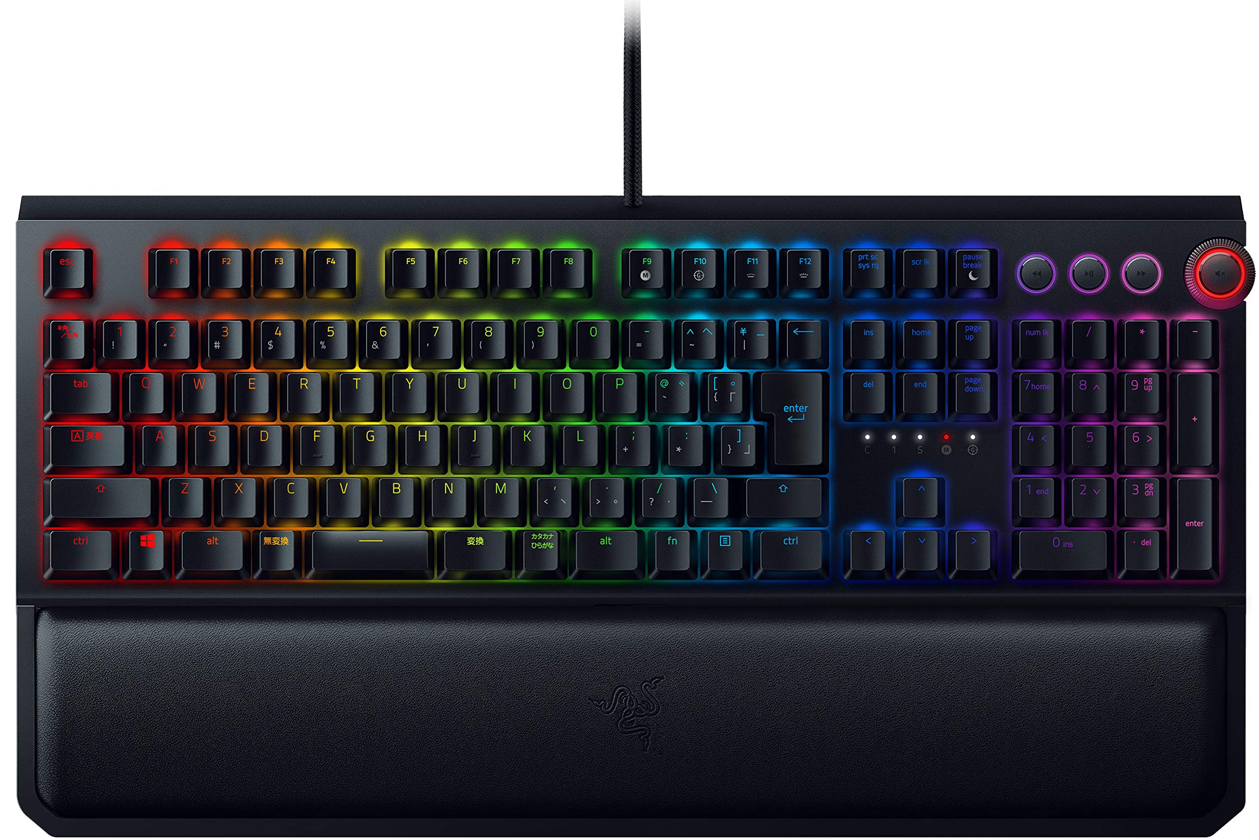 

Razer BlackWidow Elite JP Green Switch Mechanical Gaming Keyboard Japanese Layout Authorized Distributor Guaranteed Black [японський продукт] чорний