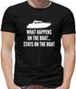 What Happens On Boat, Boat Stays T-Shirt - Holiday - Yacht - Deer