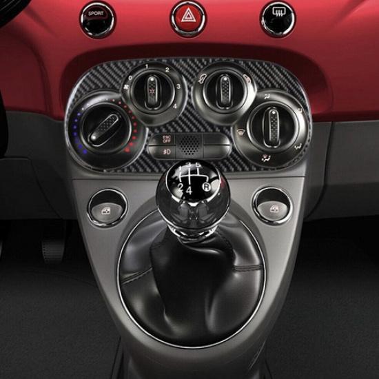 Carbon Fiber Interior Manual Climate Console Cover Trim Fits 2012-2015 Fiat 500