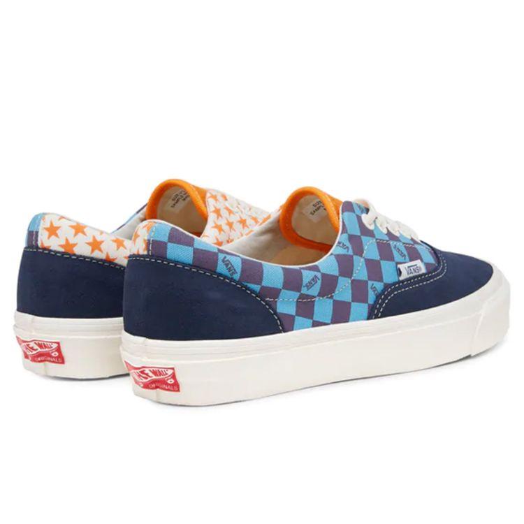 Vans Era Lx Pu Retro Casual Low-Top Skate Shoes Unisex Sneakers Blue Orange VN0A4BVATJ31