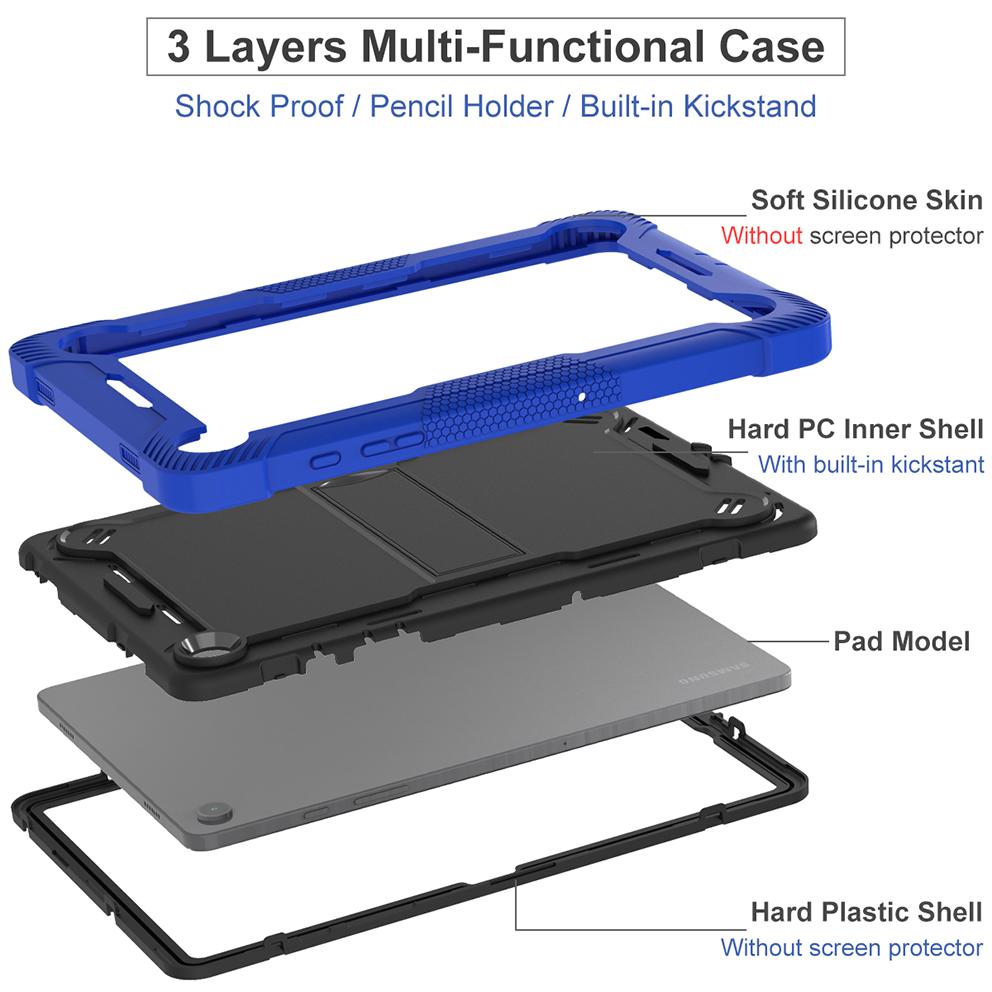 Armor Stand Case For Samsung Galaxy Tab A11 Plus SM-X230 X233 X235 SM-X236B A11+ A9+ SM-X210 SM-X216 SM-X218 Rugged Tablet Cover