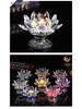 Kristall-Lotus-Glas-Kerzenhalter - Mehrfarbiges Ornament, Ewige Butterlampe für Heimdekoration