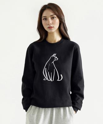 Sweatshirt Spécial Double Face Chat à Dessin OKSTAR (Type B)