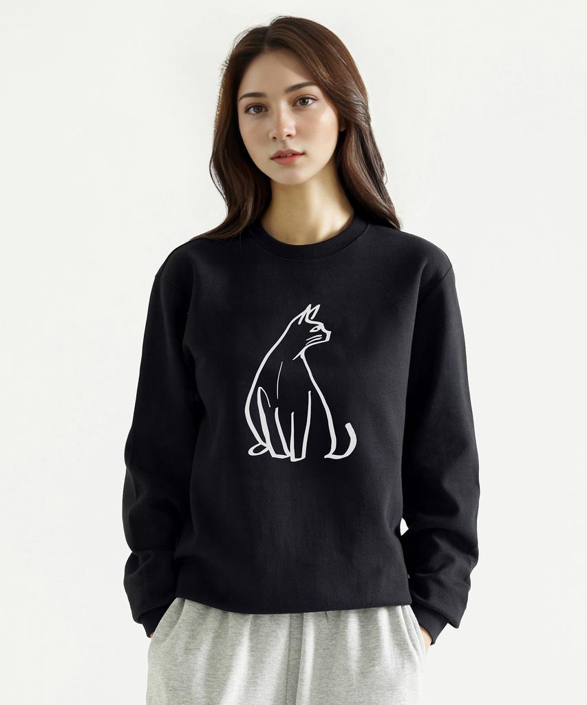 OKSTAR Drawing Cat Special Double-Sided Sweatshirt (Type A)