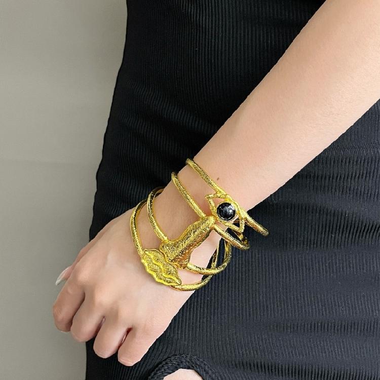 Unisex Adjustable Metal Bangle Vintage Jewelry Lightweight Retro Inspired Wrist Accessory Perfect for Gift Giving