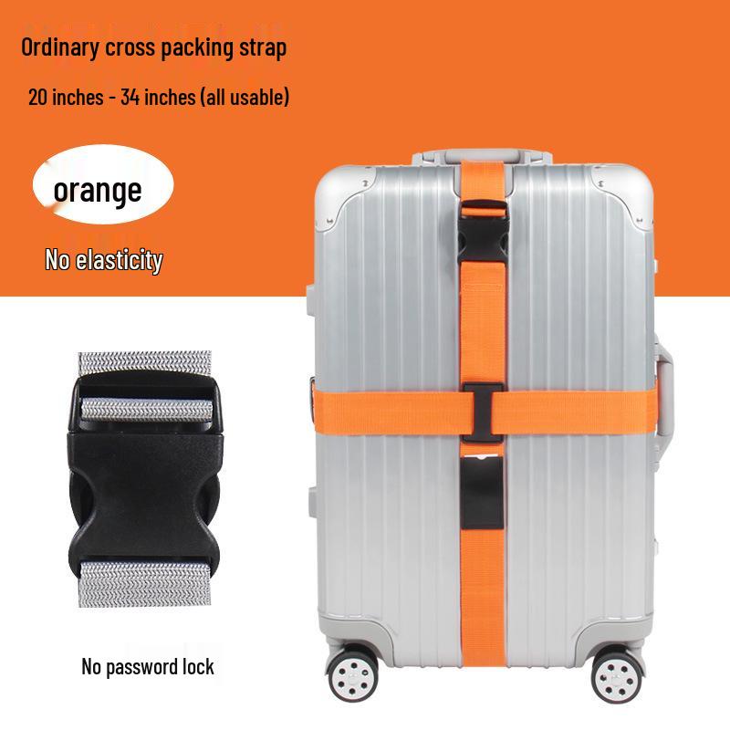 Explosion-Proof Customs Lock Luggage Straps: Reinforced Cross-Packing Straps for Tightening Checked Baggage.