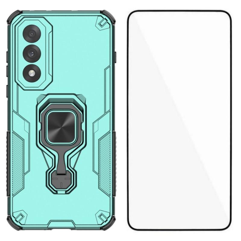 

For OnePlus Ace 5 Ultra 5G/OnePlus Nord 5 5G Phone Case WANLONFENG PC TPU Back Cover Kickstand with Tempered Glass Green