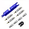 Bike Valve Core Set & Wrench Converter for Mountain and Road Repairs