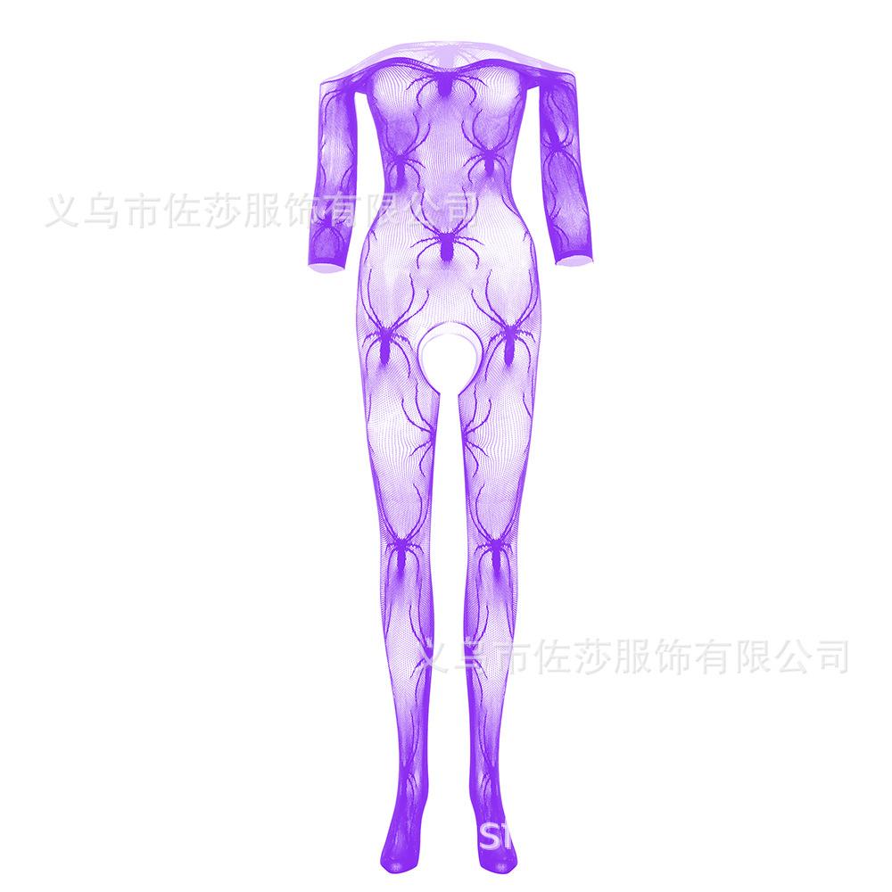 Sex Underwear Women's New Spider Web Sex Milk Sexy Hollow Jacquard One-piece Mesh 1