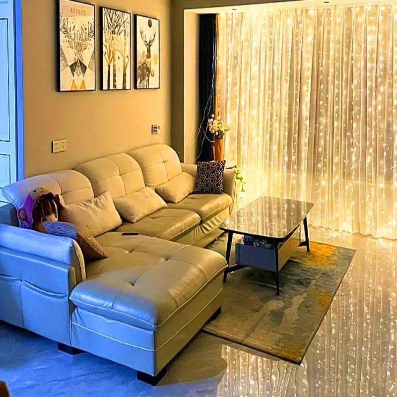 Xiaomi 3/4/6M LED Curtain Lights Fairy Garland on the Window USB 8 Modes Light String Christmas Wedding Party Festoon Home Decoration