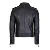 SKINOUTFIT Jachetă de Piele pentru Bărbați Motociclist Piele Naturală de Miel Neagră Jachetă Biker Café Racer