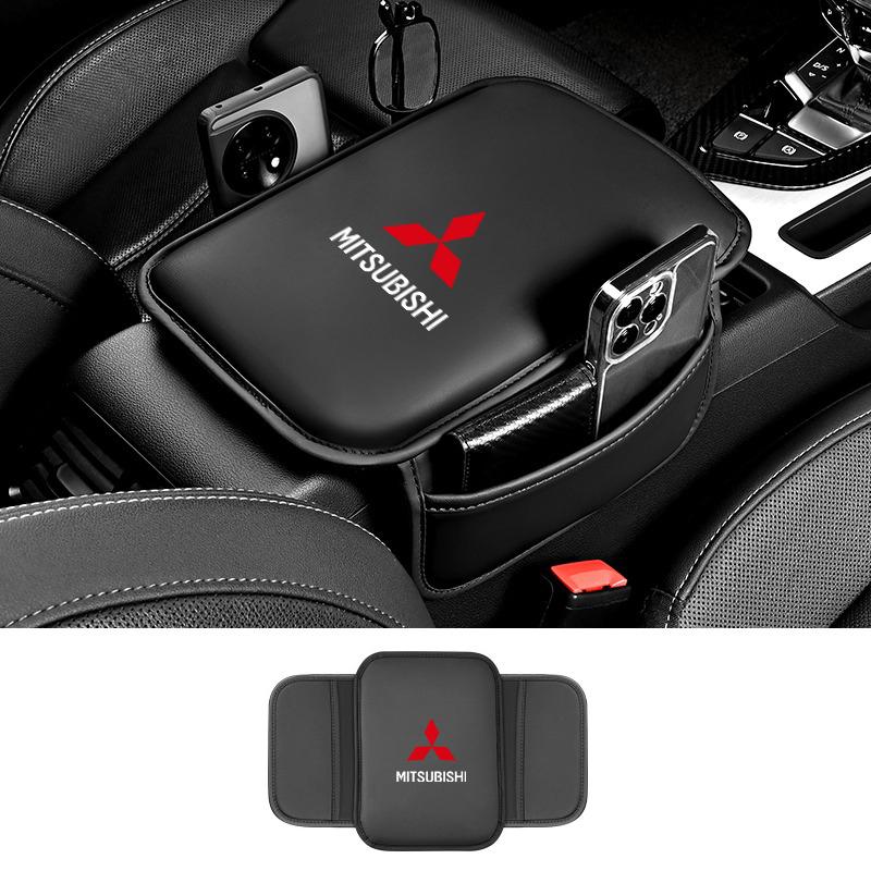 Car Armrest Box Pad Leather Center Console Cushion Mat For Mitsubishi ASX Lancer Pajero Outlander L200 EVO Interior Accessories