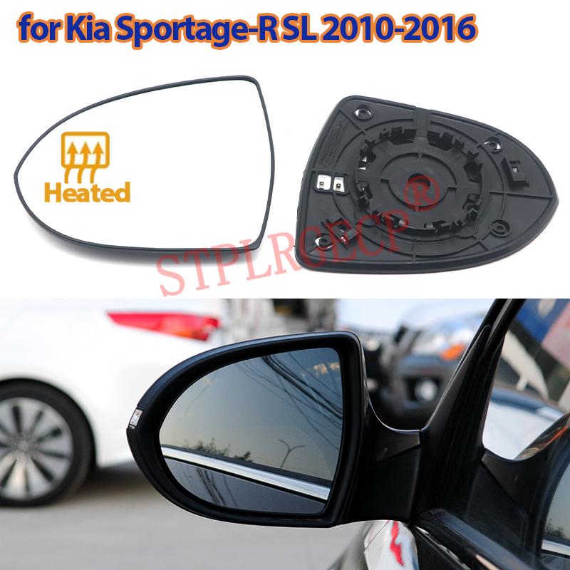 Replacement Heated Wing Mirror Glass for Car, with Plate, for Kia Sportage-R Sportage SL 2010-2016