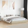 Vidaxl Bed Frame, Sonoma Oak, 140X200 Cm, Wood-Based Material