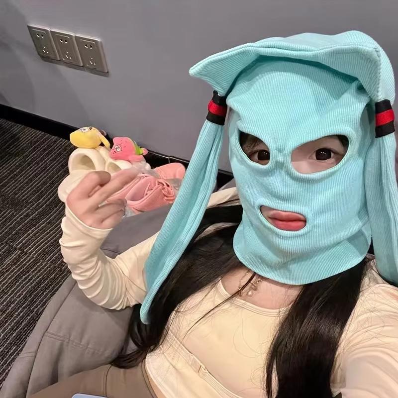 Cartoon Hatsune Miku Funny Headwear Game Hats Community Masks Cosplay Accessory Anime Game Character Hood Halloween PartyCostume