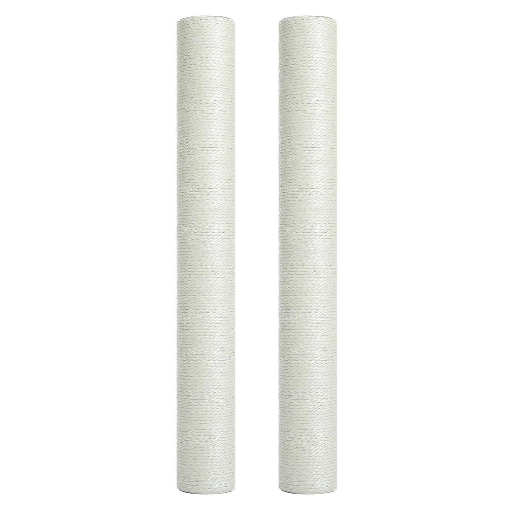 PETEPELA Parts Scratching Pole Hemp String Pole Natural Sisal Nail Polish for Cat Tower Replacement Length 59cm X Diameter 2 Pcs 5.8cm (AMT0028)