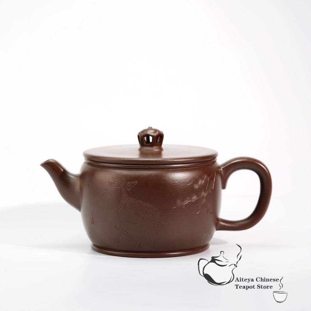 

Исинский фиолетовый глиняный горшок из сырой руды, фиолетовая грязь, большой рот, Ханьский плиточный горшок, чайный сервиз кунг-фу, фиолетовый песочный горшок, бытовой чайный сервиз, 180 мл 1pcs China