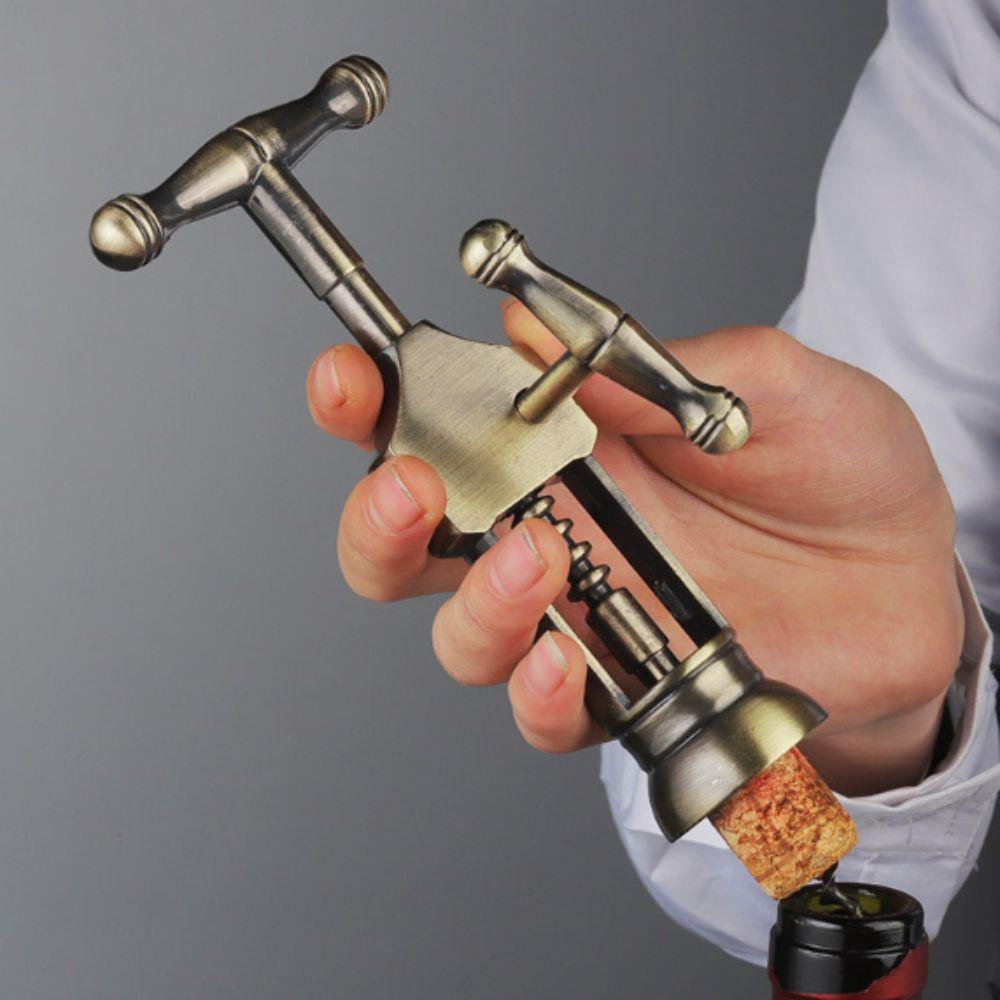 Faucet Design Zinc Alloy Corkscrew Corrosion-resistant Vintage Cork Puller Non-deforming Comfortable Handle Wine Bottle Opener
