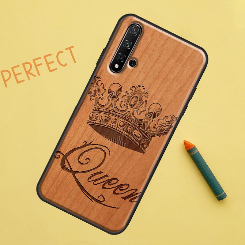 King Queen Crown For Huawei Nova 12s 11i 7i 8i 12i Y73 Y70 Y90 Y60 Y72 Y61 Y91 9 10 SE P40 Lite P30 Pro Case