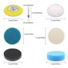 41PCS Car Headlight Restoration Kit 3 Inch Car Polishing Sanding Discs with 1/4 Inch Shank Backing Pad Scouring Pad for Cleaning