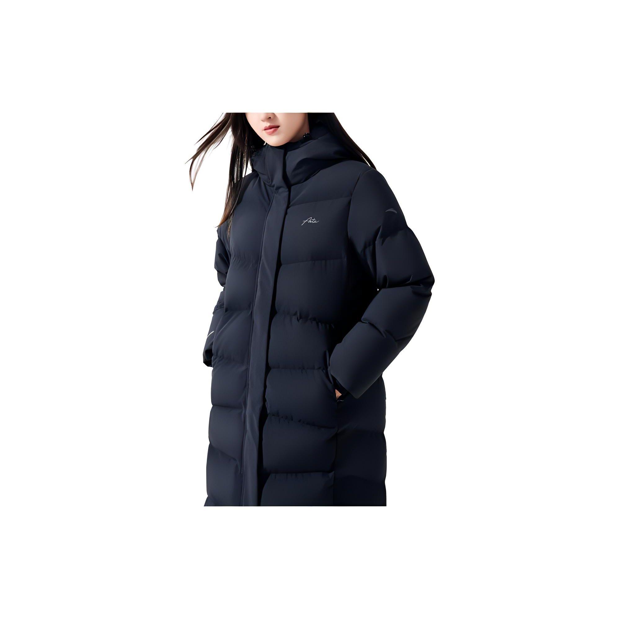 

Anta Однотонная куртка-пуховик с капюшоном на молнии для женщин, верхняя одежда, черный цвет 962347915-2 S