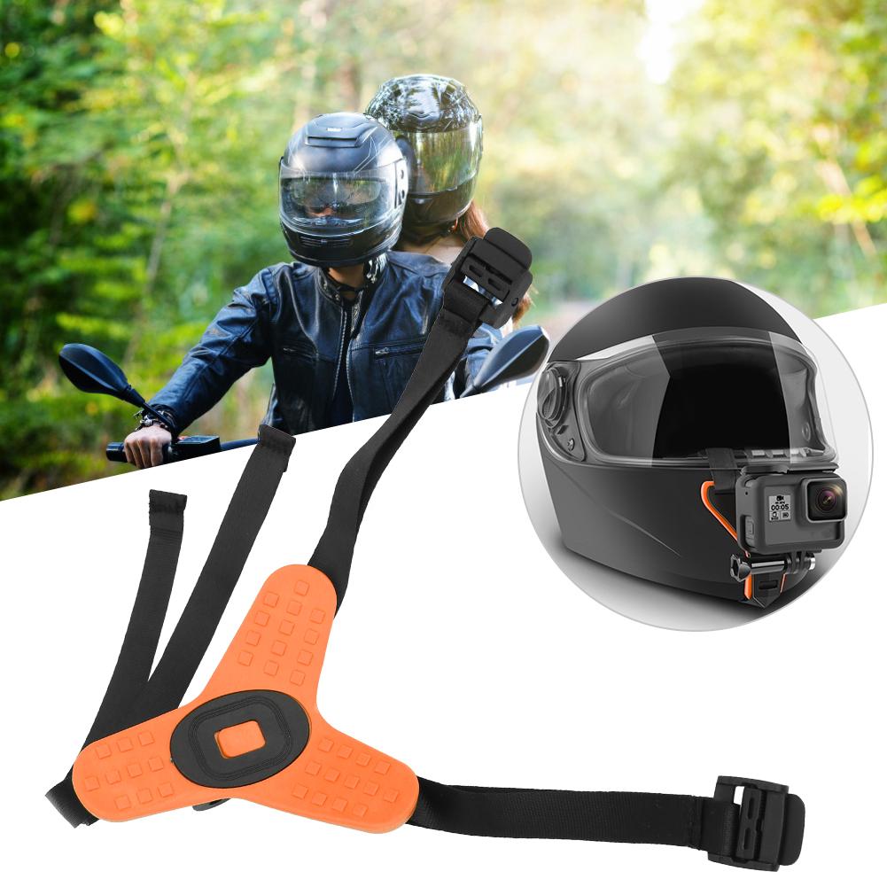 Action Camera Helmet Bracket Chin Stand Accessory Riding First Perspective Shooting Motorcycle Integrated Helmet Strap