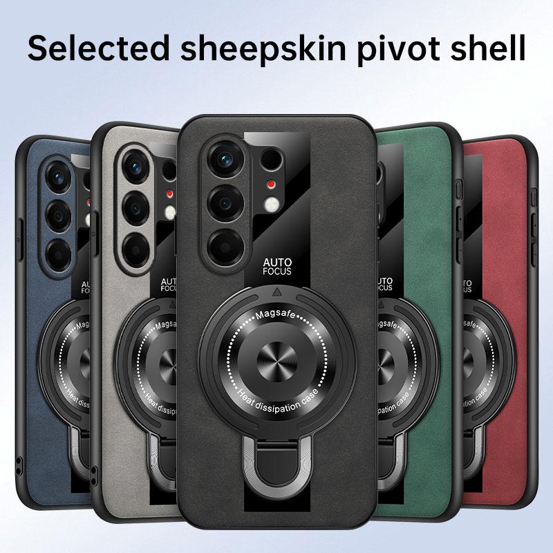 For Tecno Camon 50 Ultra Magsafe Wireless Charging Cover For Tecno Camon 50 Pro 4G PU Leather Shockproof Ring Stand Holder Case