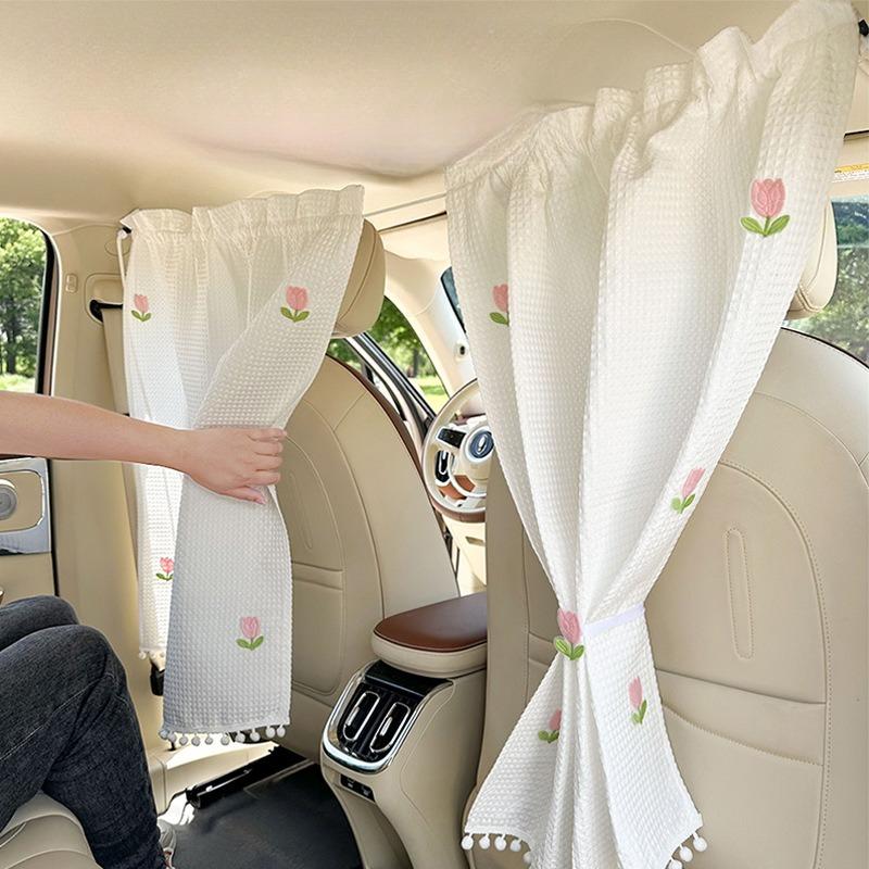 Car Privacy Curtains Universal Car Divider Curtain Between Rear Seat Auto Blackout Curtains Car Sun Shades Side Window Covers