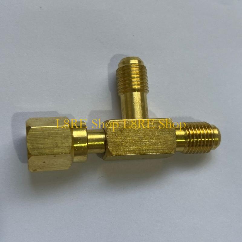 L8RE Brass Adapter Converter 1/4inch Male And Female SAE Connector for R134A