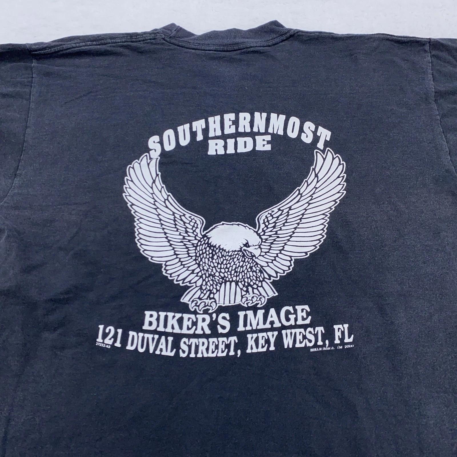 

vtg Biker s Image Southernmost Ride Key West Florida Shirt Mens Large motorcycle L